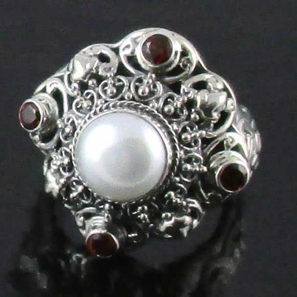 Robert Manse Cultured Mabe' Pearl Ring - Picture 5 of 8